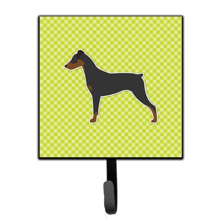 Carolines Treasures German Pinscher Checkerboard Green Leash or Key Holder BB3813SH4